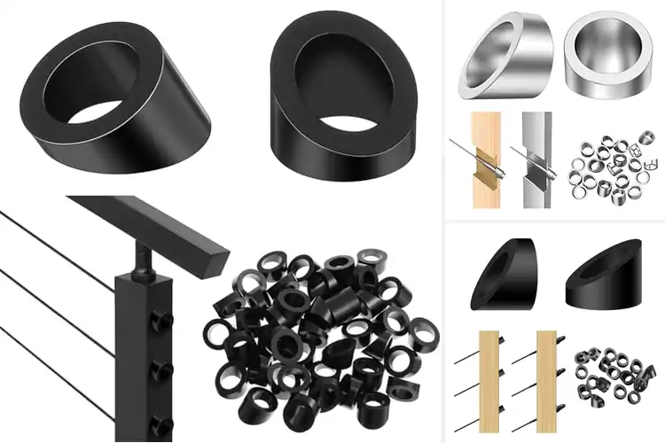 Detailed view of Best 3/8 Inch Stainless Steel Cable Rail Stair Washers