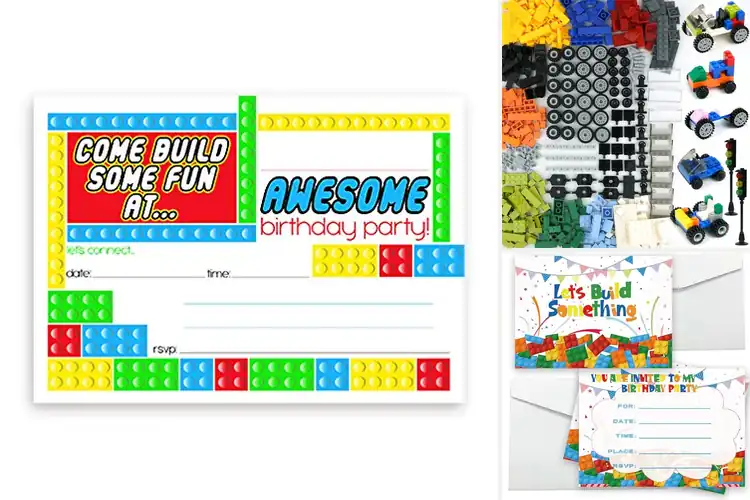 Detailed view of Best Building Blocks Invitation Sets