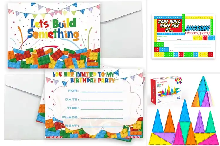 Detailed view of Best Building Blocks Invitations Sets