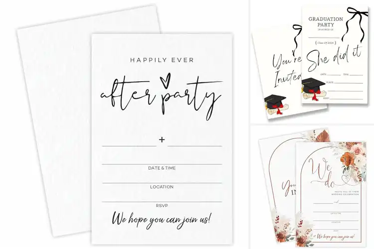 Detailed view of Best Double-Sided Invitation Sets