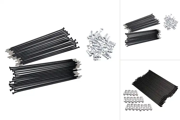 Detailed view of Best Durable Black Spokes With LEC Coating