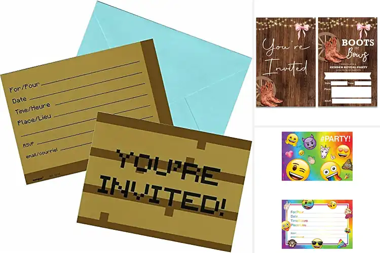 Detailed view of Best Fun Theme Party Invitations