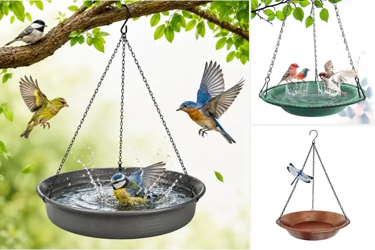 Detailed view of Best Hanging Bird Baths to Beautify and Energize Your Garden