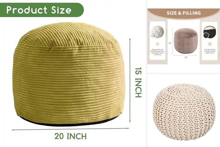 Detailed view of Best Home Décor Poufs: Cozy, Stylish, and Functional Picks
