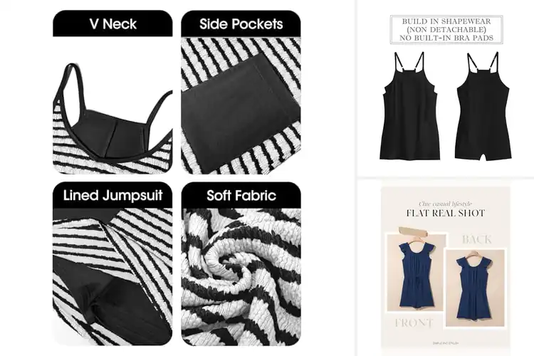 Detailed view of Best One Piece Dress And Shorts Romper Combo