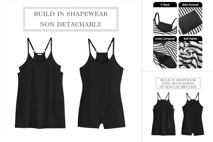 Detailed view of Best One Piece Dress With Built-In Shorts