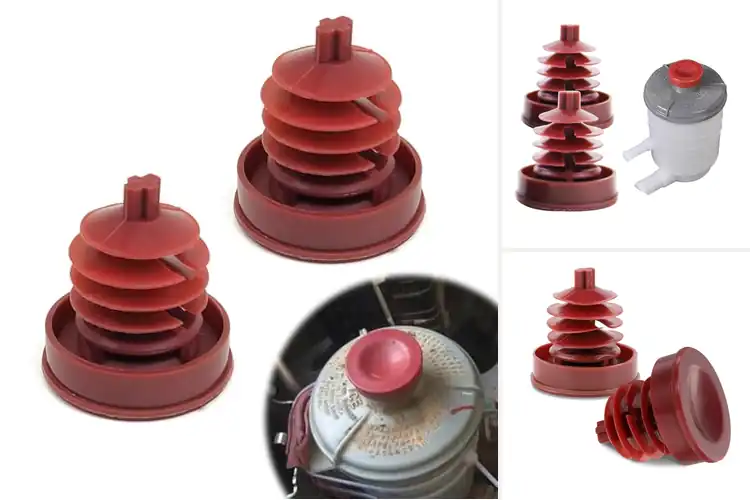 Detailed view of Best Red Reservoir Cap Plugs