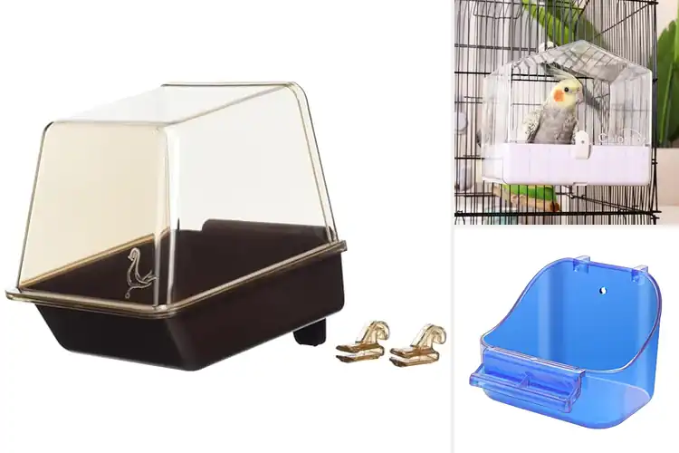Detailed view of Best Secure Bird Bath With Stable Cage Attachment