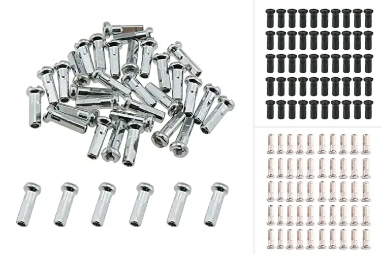 Detailed view of Best Silver Nipple Spoke Kits