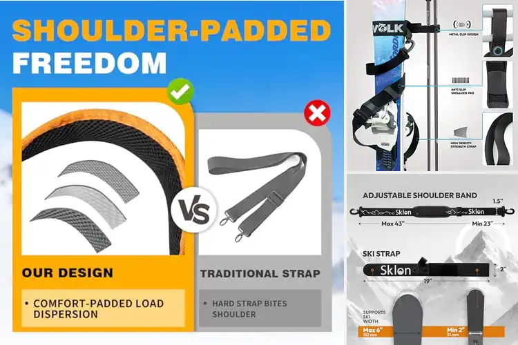 Detailed view of Best Ski Pole Carriers