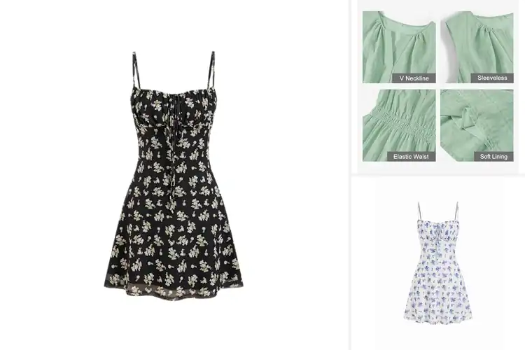 Detailed view of Best Sleeveless Mini Sundresses