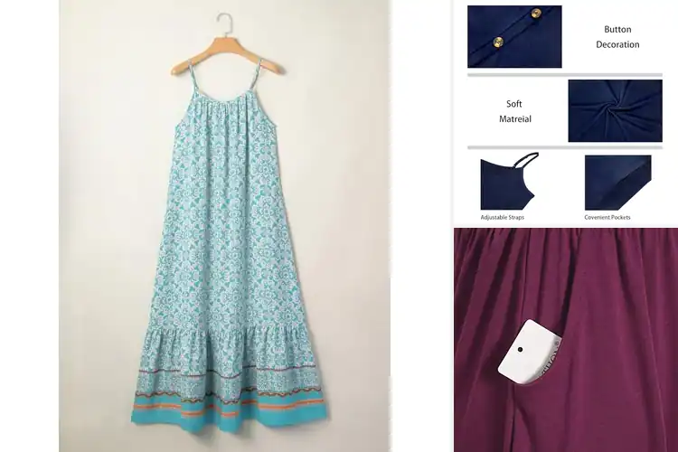 Detailed view of Best Sleeveless Spaghetti Strap Sundresses