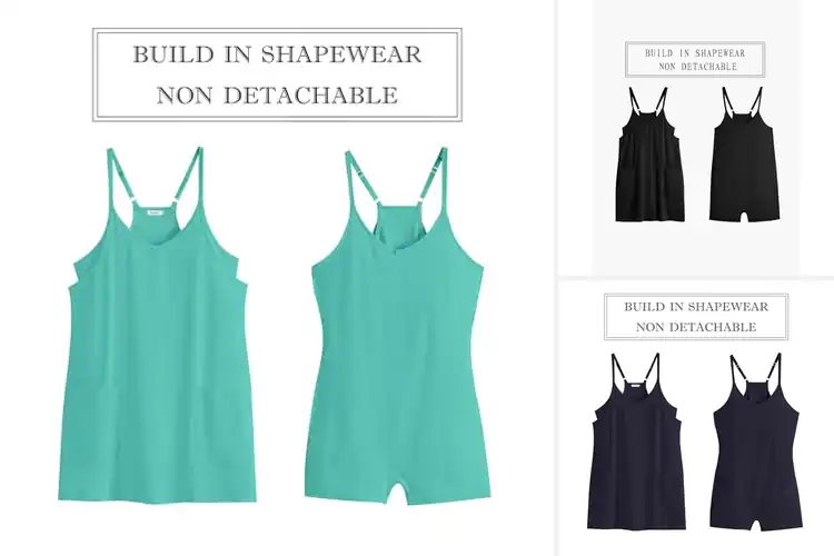 Detailed view of Best Spaghetti Strap Sundress With Built In Shorts