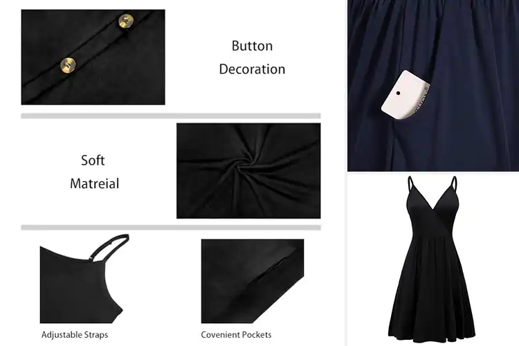 Detailed view of Best Spaghetti Strap Sundresses With Pockets