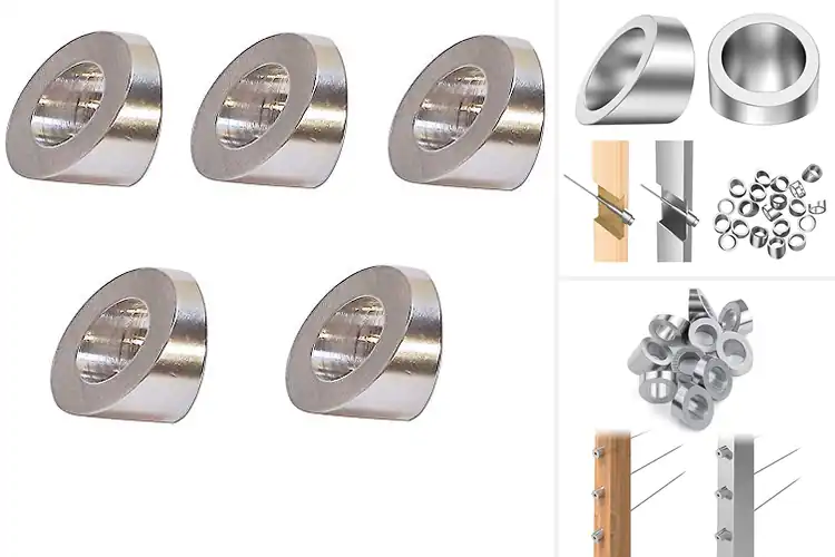 Detailed view of Best Stainless Steel 3/8 Inch Cable Rail Beveled Washer