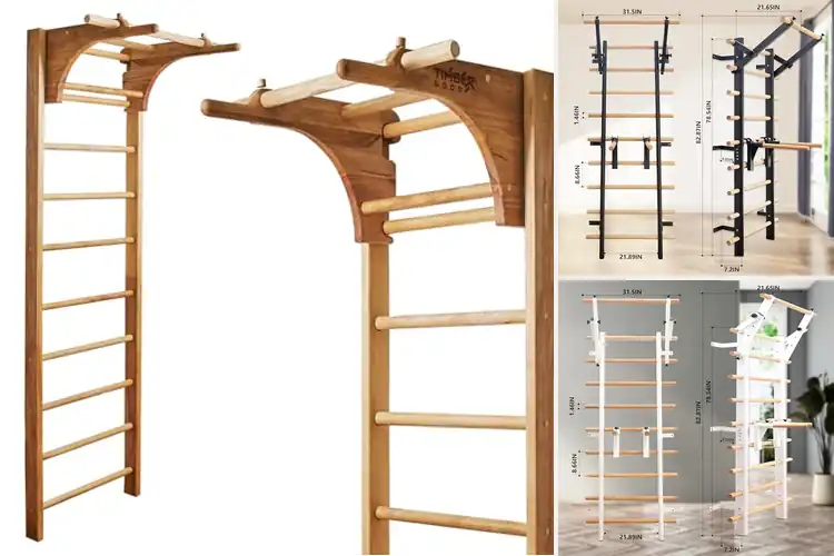 Detailed view of Best Swedish Ladder Wall Bars